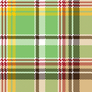 绿色格子像素纹理马德拉斯色织物无缝模式照片