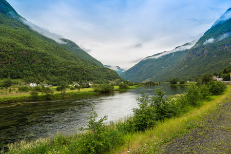 查看到在挪威 sognefjord