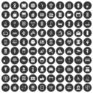100智能住宅图标设置黑色圆圈