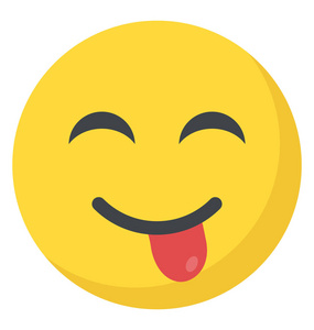 疯狂的 emoji 表情表达, 微笑的舌头出来