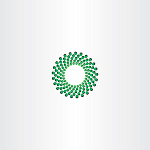 绿色圆圈粒子融合图标标志图片