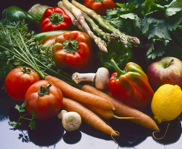 健康食品。水果和蔬菜