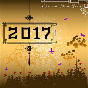 抽象的中国新年图形