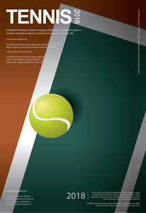 网球冠军海报矢量图