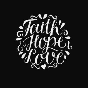手刻字与圣经背景信念, 希望和爱在圆