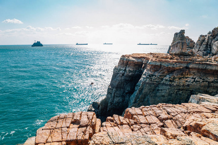 Taejongdae 悬崖和海在釜山，韩国