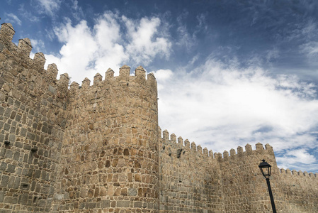 阿维拉西班牙城堡和狮子墙