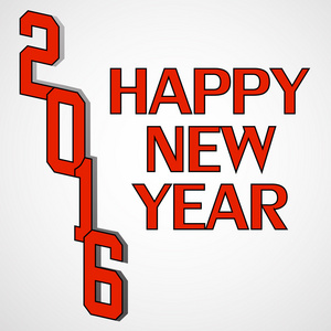 快乐新的一年到 2016 年。矢量图。Eps 10