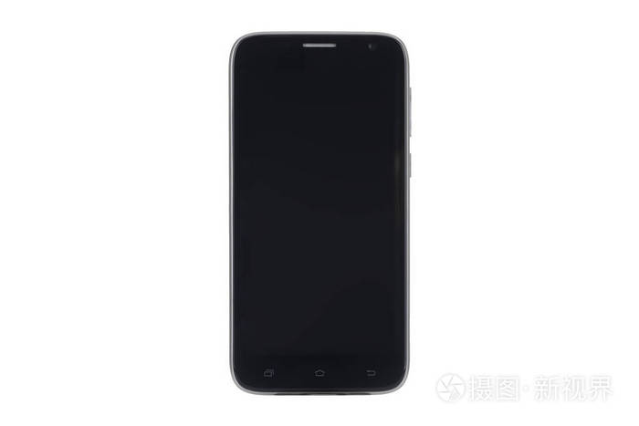 黑屏智能手机在白色背景下被隔离