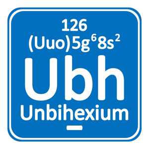 元素周期表元素 unbihexium 图标