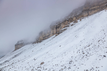 雪山景观。白云岩，意大利。受欢迎的目的地