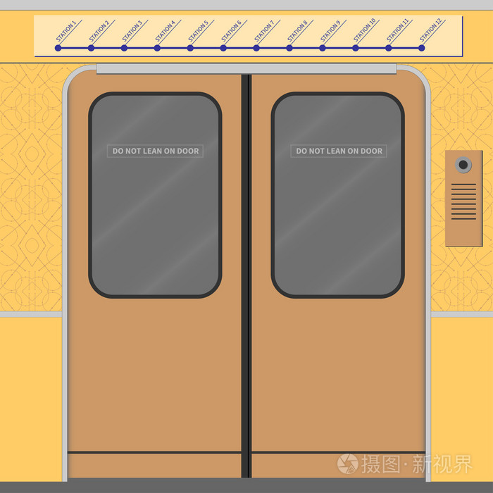 老地铁列车车门