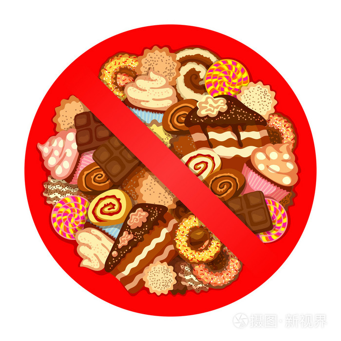 各类糖果内禁止标志