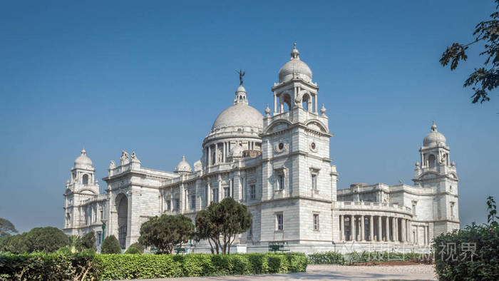 美丽的景色维多利亚纪念馆加尔各答加尔各答西孟加拉印度纪念维多利亚