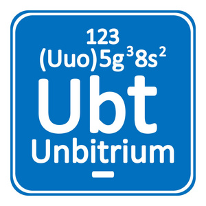 元素周期表元素 unbitrium 图标