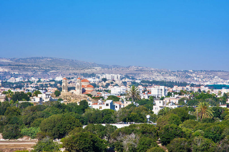 在塞浦路斯的加藤帕福斯, 从塞浦路斯考古公园的帕福斯和山脉的看法