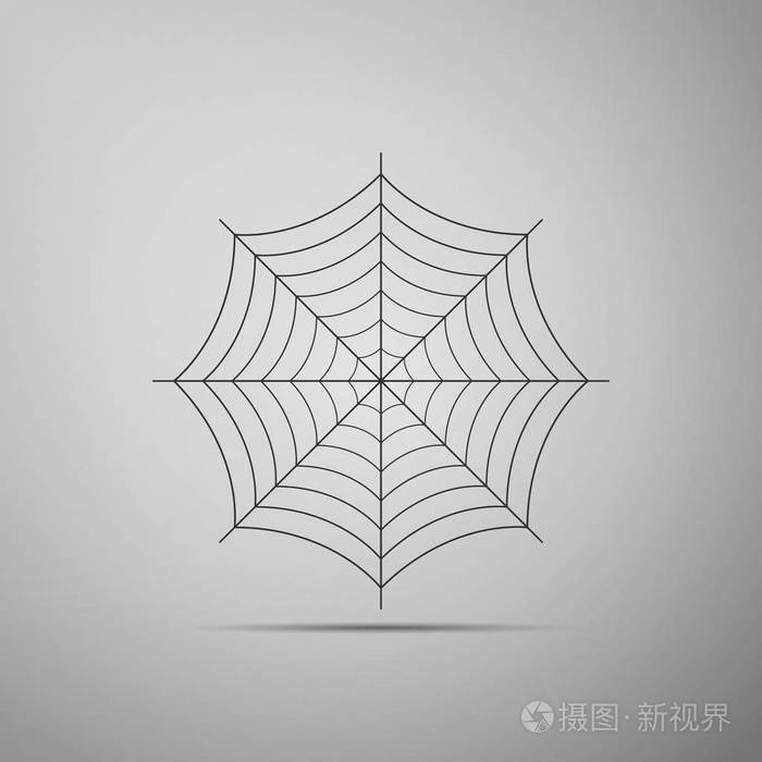 蛛网标志.平面设计.矢量插图