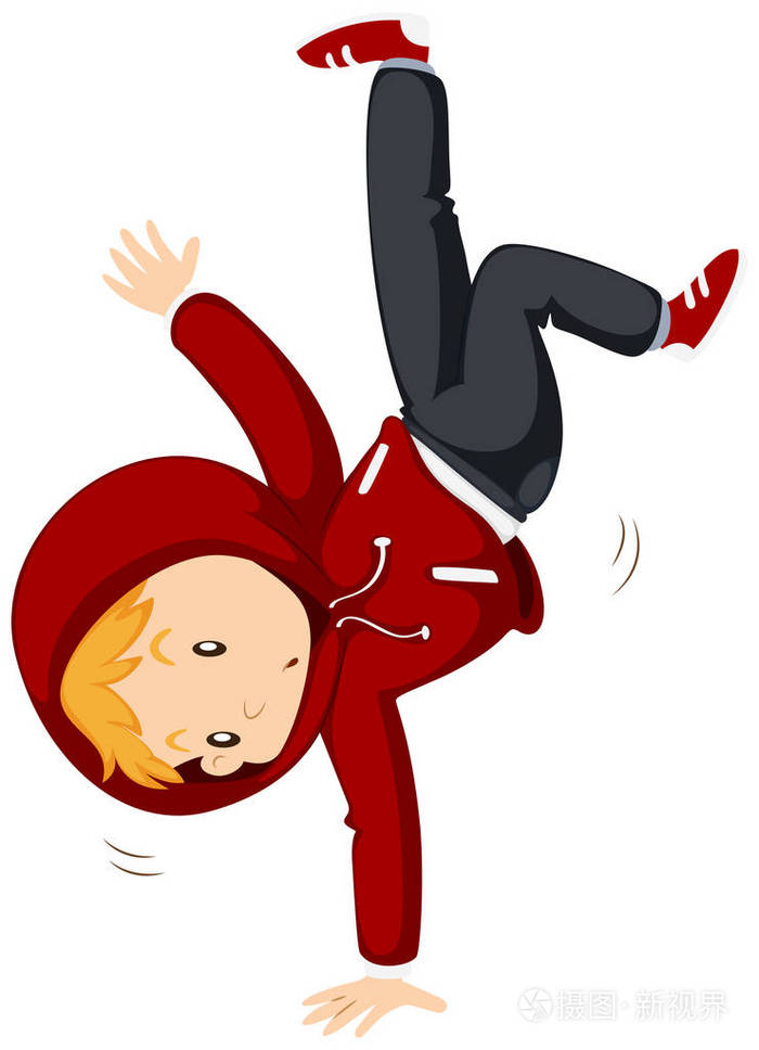 做霹雳舞孤独的男孩