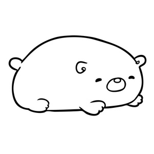 线条熊图片
