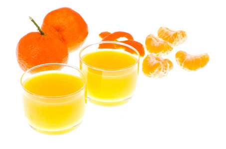 新鲜的橘色饮料