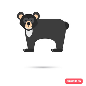 熊颜色平面图标