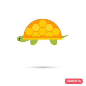 龟颜色平面图标