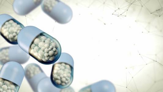 混沌概念彩色抽象混沌结构球囊内, 药学与神经丛背景医学概念照片