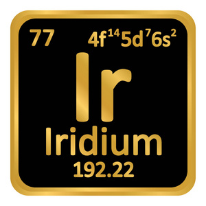 铱材料标志ir铱化学元素图标-矢量图铱.过渡金属.