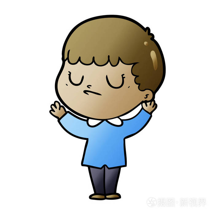 卡通坏小子的矢量插图