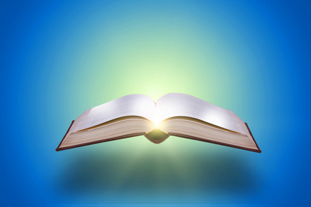 知识扔一本打开的书照片