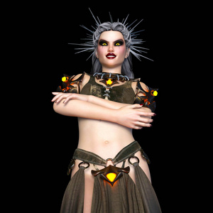 反派3d cg 渲染的一个女的恶棍照片
