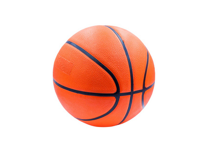 娱乐休闲体育器材用篮球。在白色背景上被隔离