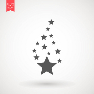 星星.明星设计纹身.徽标矢量, 灰色最喜欢的网络符号.图标向量.