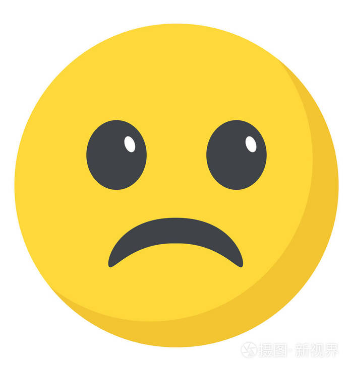 悲伤的脸庞emoji表情忧郁的笑脸