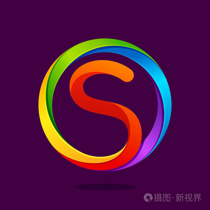 s字母五颜六色的logo在圈子