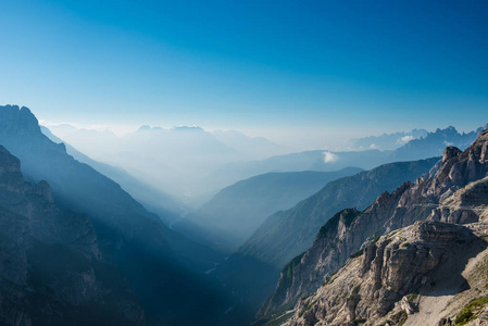 Tre 犯罪 di Lavaredo。白云岩的阿尔卑斯山。意大利