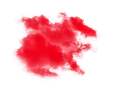 白色背景上的红云