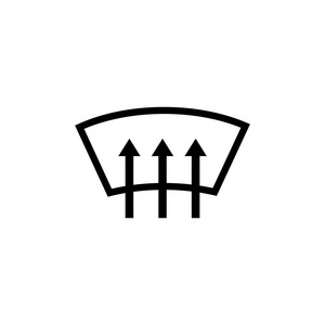 挡风玻璃箭头平面矢量图标照片