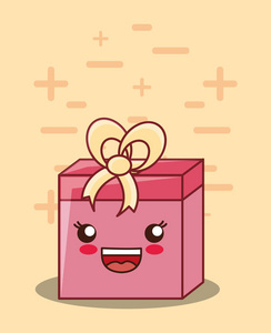卡哇伊的礼物盒子图标