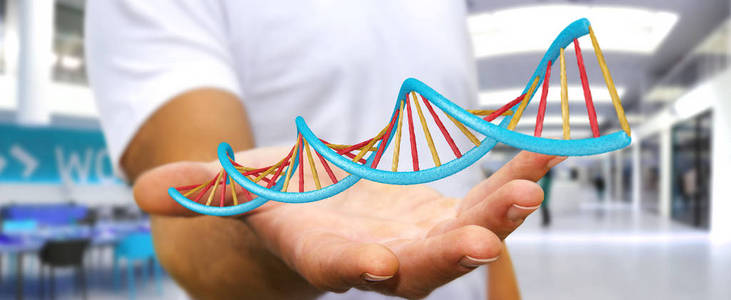 利用现代 Dna 结构 3d 渲染的商人