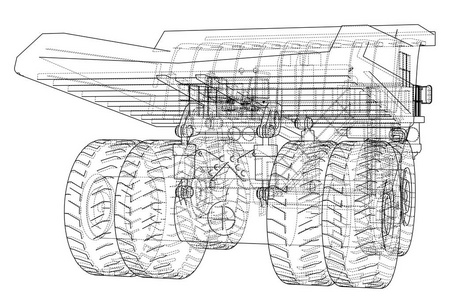 概述重型卡车图像.