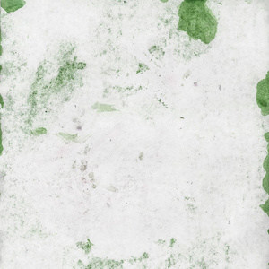 老脏纸染绿色墨水点。