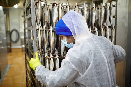 鱼厂工作服图片