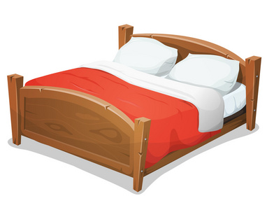 家俱床插画