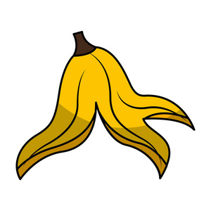 香蕉皮孤立的图标