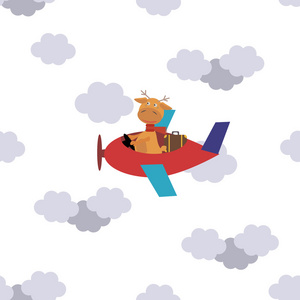 与上一架飞机在云层中飞鹿无缝模式