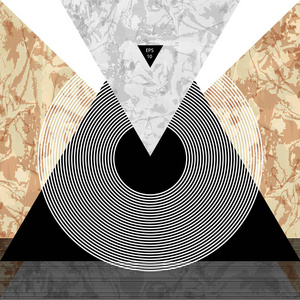 具有纹理几何形状的抽象组合.大理石构图.演示设计海报.