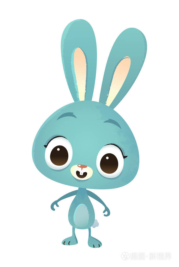 矢量卡通风格兔子插画