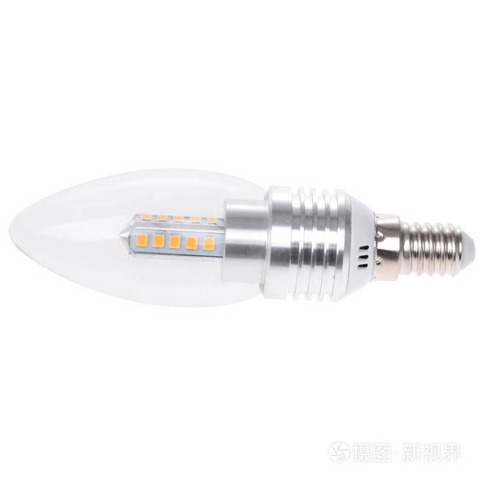 孤立的白色背景上的 led 的灯