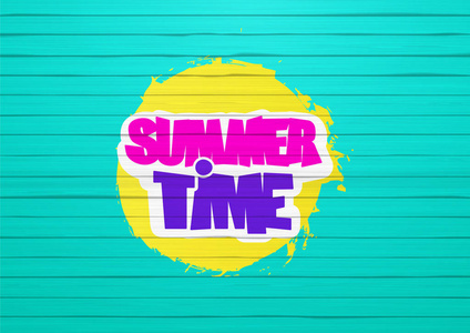 夏季时间字体设计